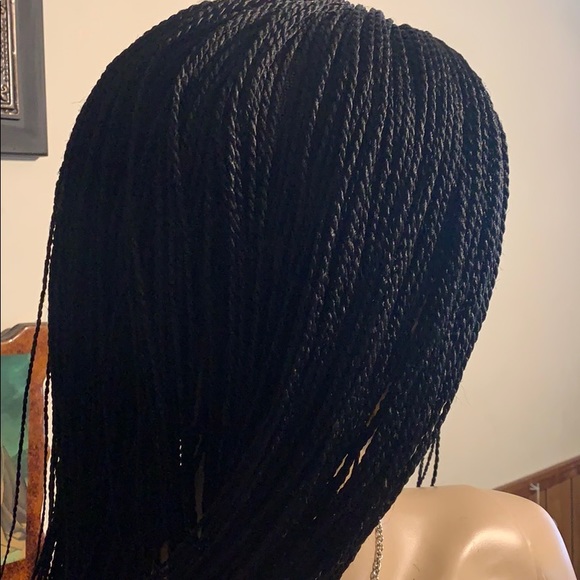 Hand twisted braids full lace wig main image 8